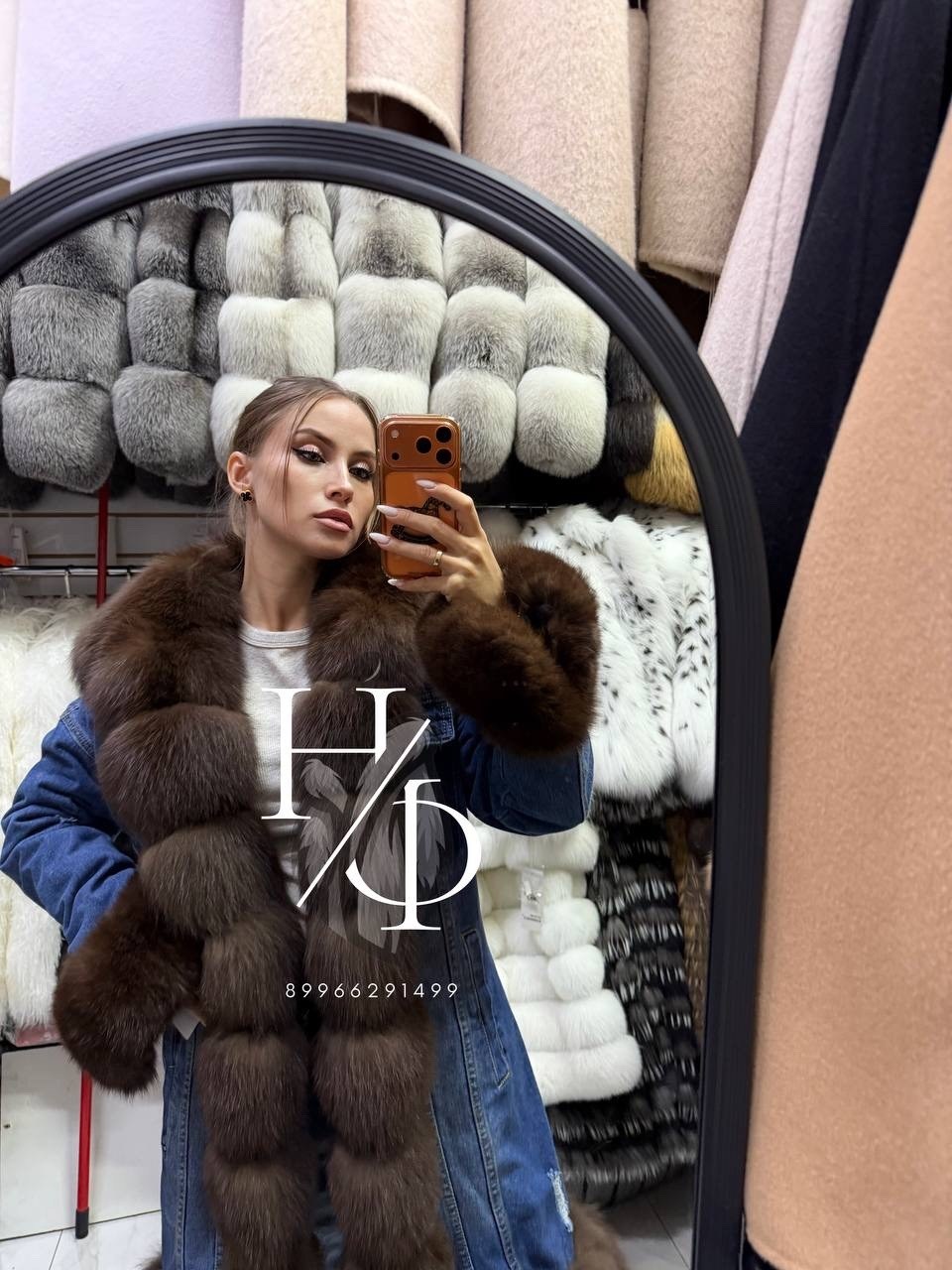 джинсовка с мехом финского песца yana kraft brand,джинсовка с мехом финского песца,джинсовка с мехом,джинсовая куртка с мехом,куртка с мехом