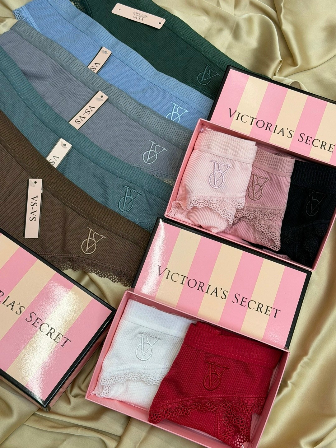 трусы набор хлопок victoria's secret,комплект трусов женские,комплект трусов,комплект трусов стринг,набор трусов