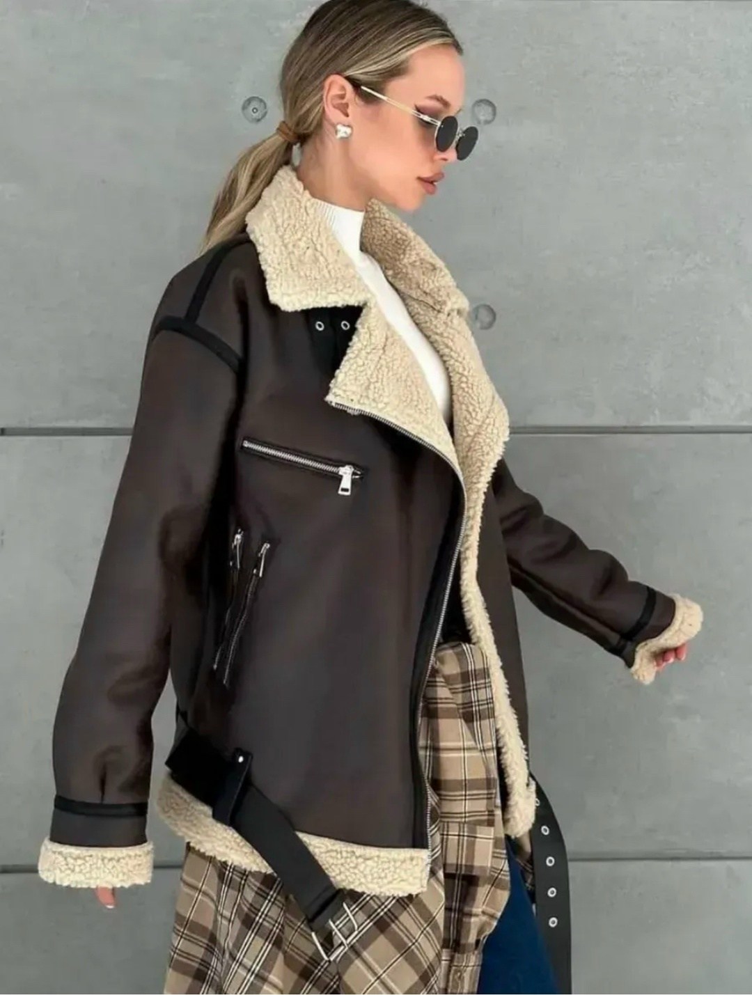 дубленка авиатор женская под стиль zara,дубленка авиатор женская зимняя,дубленка пилот женская,дубленка,дубленка авиатор 2026