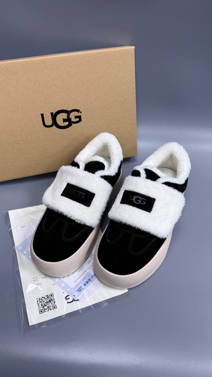 зимние кеды ugg из натуральной замши на липучке,брендовые кеды ugg на толстой подошве с мехом,,кеды ugg,женская