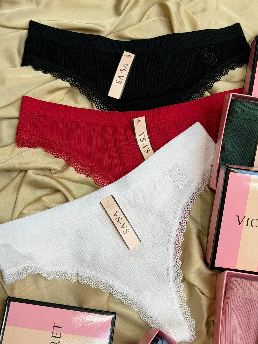 трусы набор хлопок victoria's secret,комплект трусов женские,комплект трусов,комплект трусов стринг,набор трусов