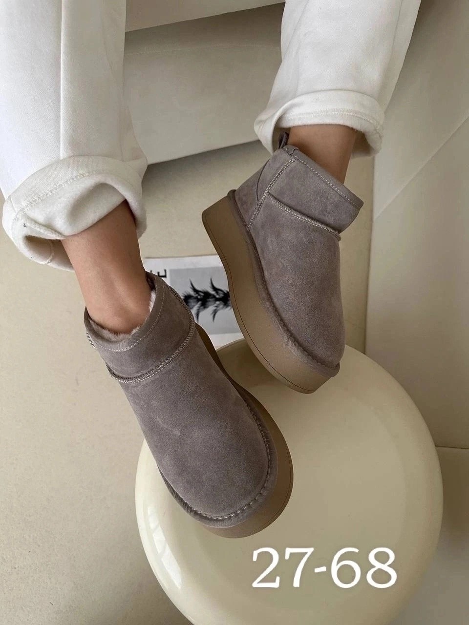 женские угги,угги модные,,угги,угги зимние короткие на платформе