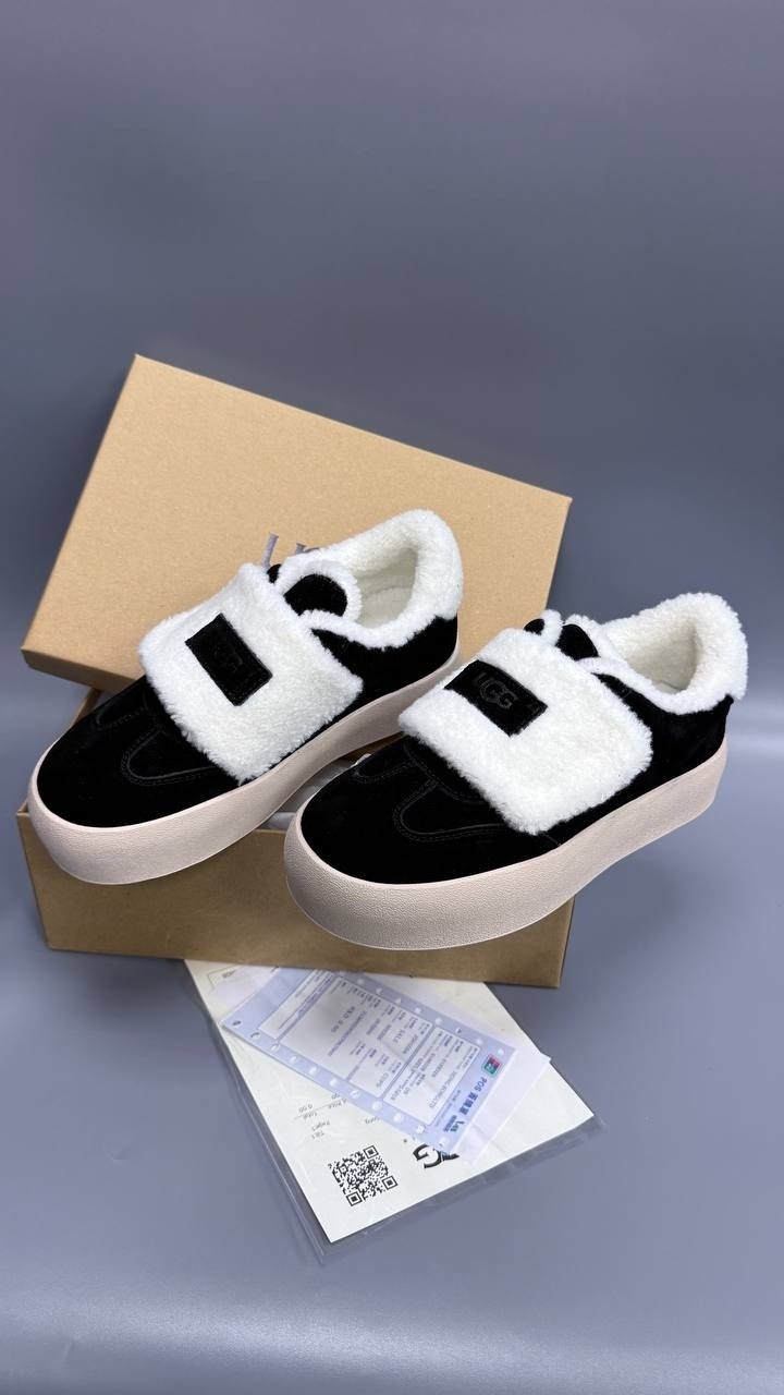 зимние кеды ugg из натуральной замши на липучке,брендовые кеды ugg на толстой подошве с мехом,,кеды ugg,женская