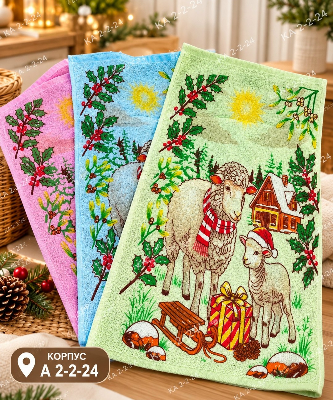 полотенца кухонные новогодние,новогодние полотенца для кухни,новогоднее полотенце,наборы полотенец,полотенца для кухни