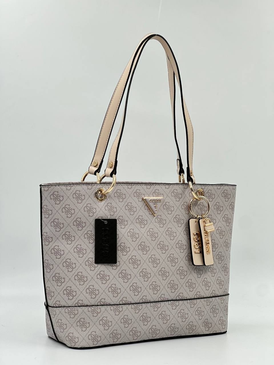 сумка женская guess,cумка guess,сумка женская guess hwbd7879250 молочно-белая,сумка шоппер guess,сумка guess женская большая