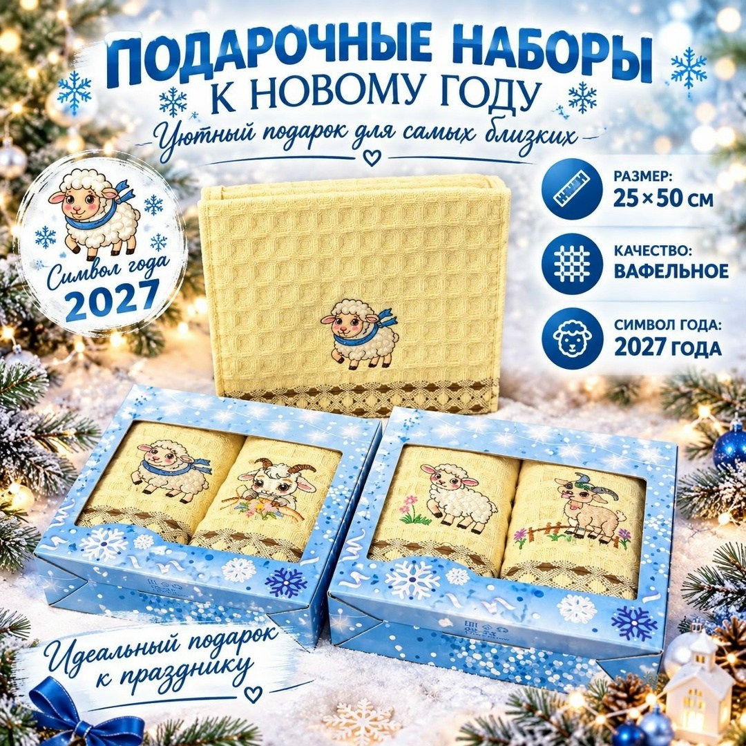 полотенца подарочный набор новый год,набор новогодних полотенчиков символ года со змеёй комплект вафельных полотенец 3 штуки,набор вафельные полотенца,новогодние полотенца,новогодний подарочный набор