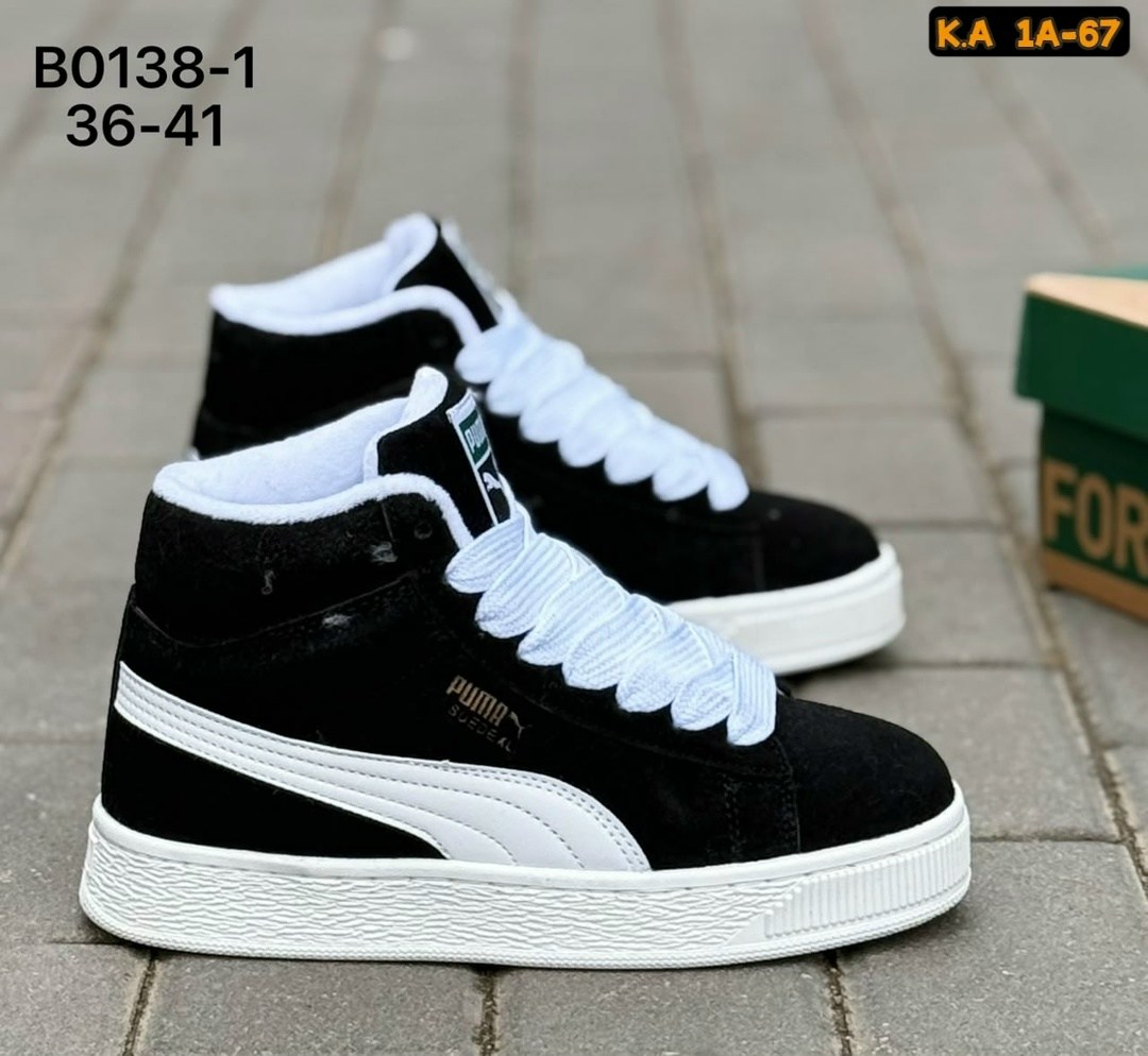 кроссовки черные мужские зимние puma suede xl,кроссовки зимние puma suede "black/white",зимние кроссовки puma,кроссовки puma,зимние мужские и женские кроссовки puma