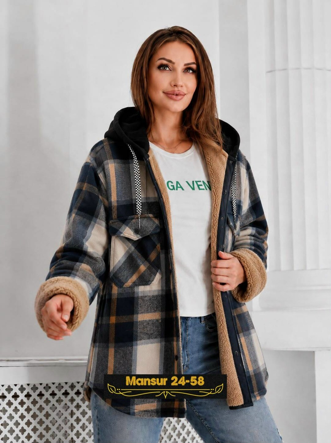 худи оверсайз теплая в клетку удлиненная roza fashion,кофта женская,толстовка женская,куртка женская,женская рубашка
