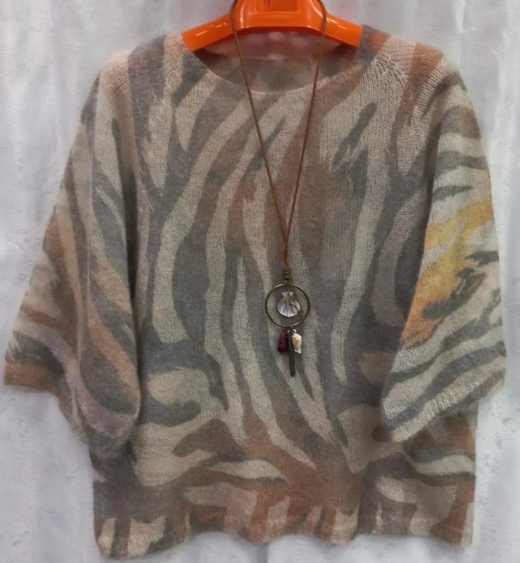 туника нарядная,кофта женская,свитер оверсайз с принтом зебра fashion lux,свитер,джемпер