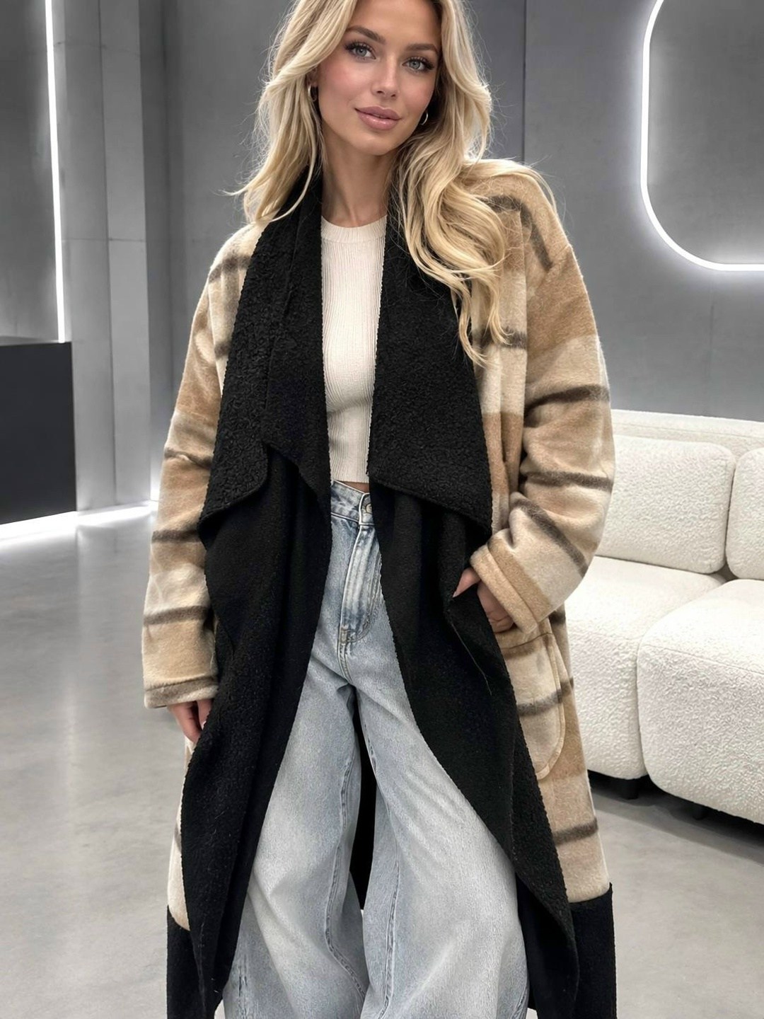 модные образы,пальто в клетку,пальто oversize макси в клетку asos design,шерстяное пальто,пальто