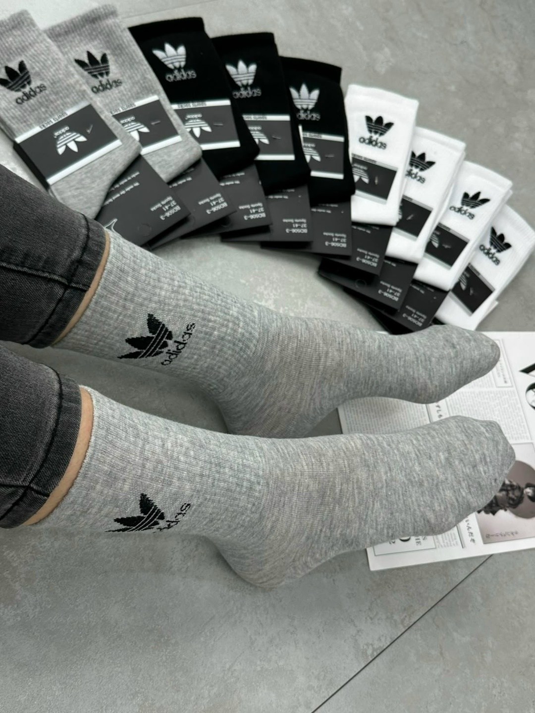 носки мужские adidas,комплект носков adidas,носки адидас в коробке 3 пары,носки мужские адидас 10 пар набор,носки мужские 10 пар