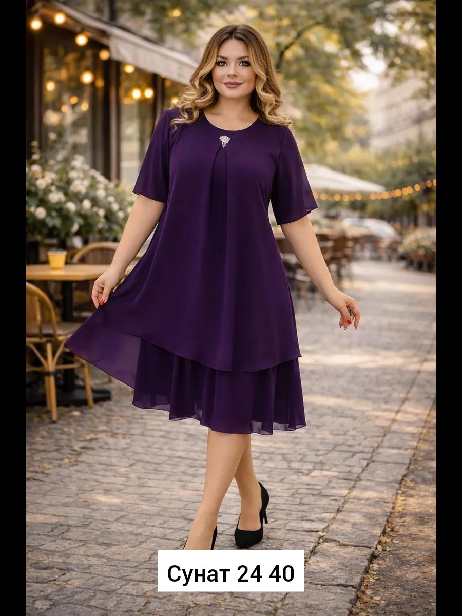 шифоновое платье большого размера binmoda,платье нарядное,платье женское,платье женское больших размеров,платье