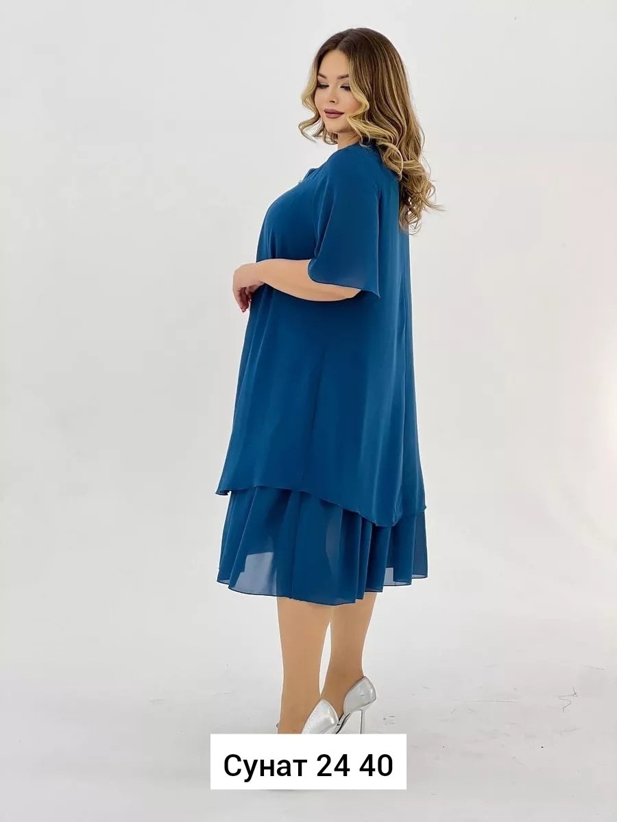 шифоновое платье большого размера binmoda,платье нарядное,платье женское,платье женское больших размеров,платье
