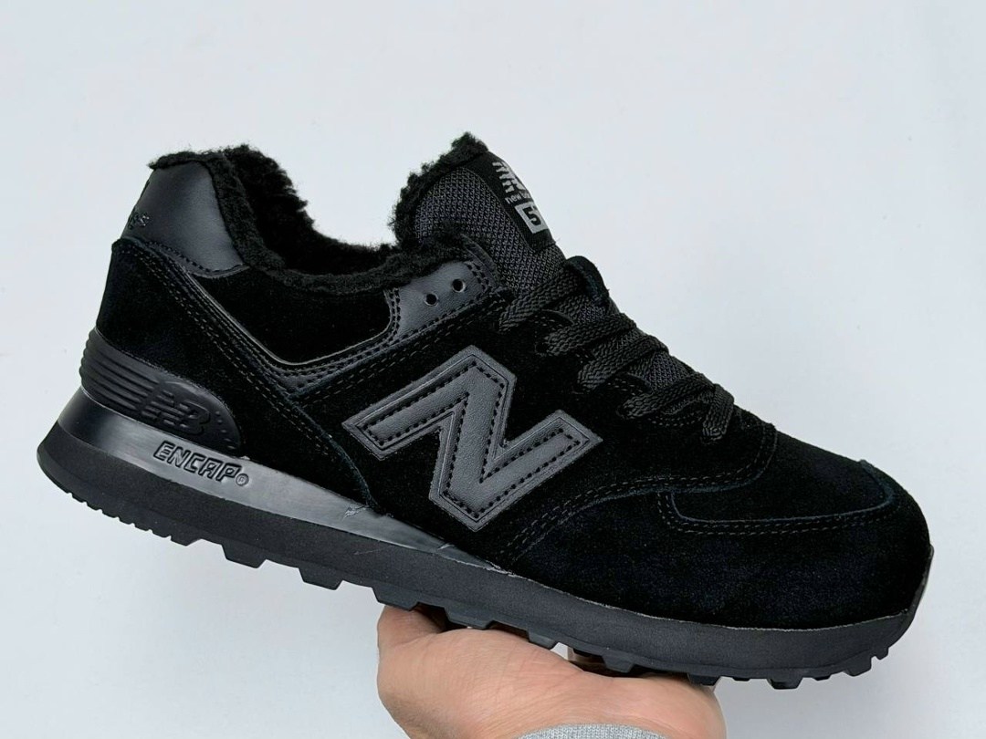 кроссовки new balance 574,кроссовки new balance 574 с мехом черные,зимние кроссовки new balance 574,кроссовки new balance 574 зимние замшевые черные,кроссовки new balance