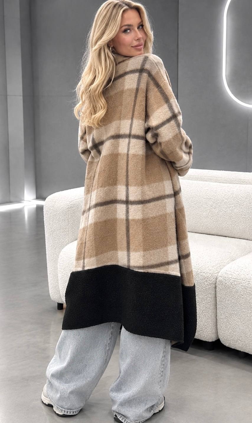 модные образы,пальто в клетку,пальто oversize макси в клетку asos design,шерстяное пальто,пальто