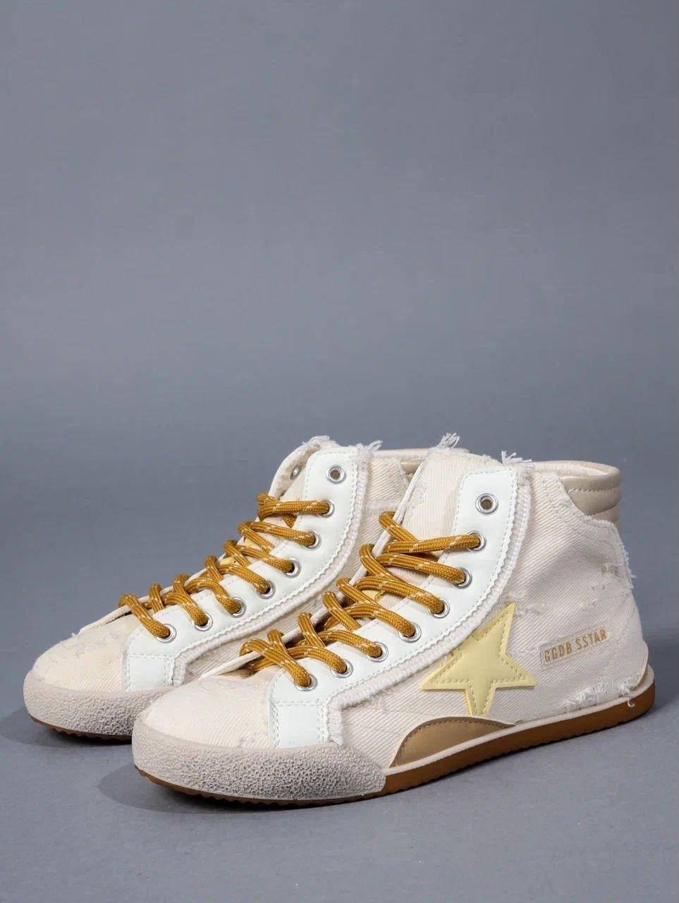 кроссовки golden goose mid star,кроссовки golden goose,кеды golden goose,golden goose sneakers,golden goose высокие кеды с логотипом