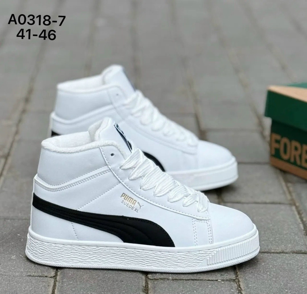 кроссовки черные мужские зимние puma suede xl,кроссовки зимние puma,кроссовки зимние puma suede "black/white",кроссовки puma,зимние мужские и женские кроссовки puma