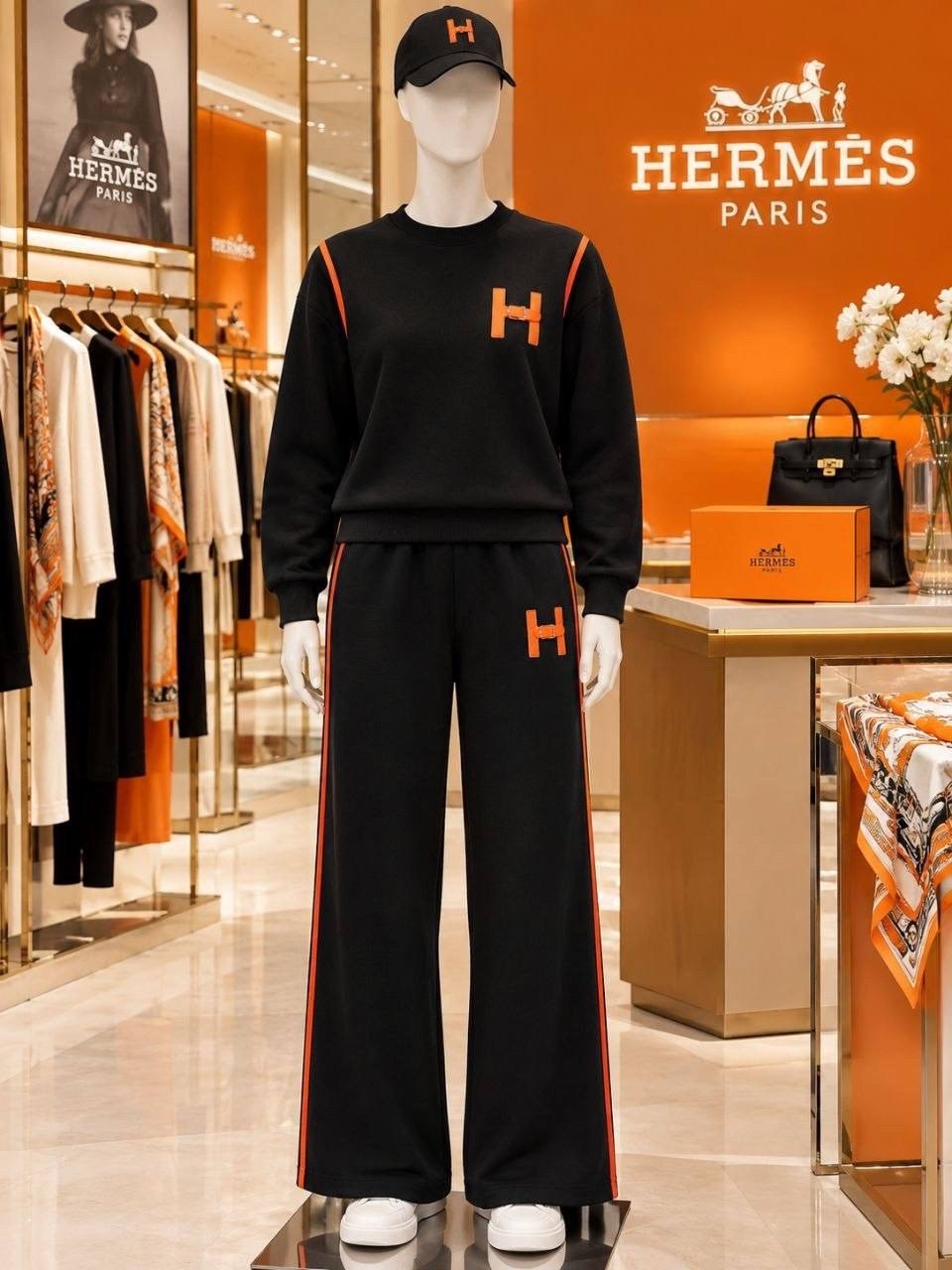комплект одежды hermes,модные костюмы,трикотажные костюмы,стильные костюмы,костюм женский