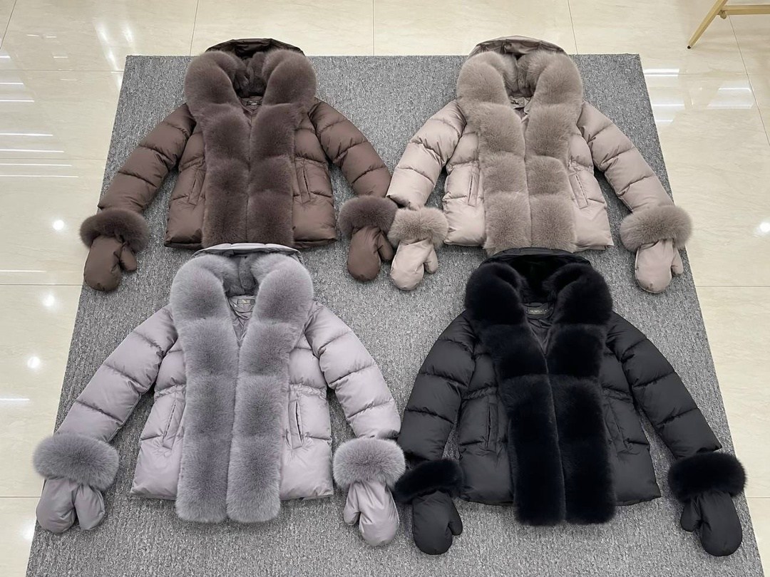 куртка - пуховик с мехом песца city furs,пуховики с мехом,пуховик с натуральным мехом,куртка с мехом песца,пуховик из меха песца