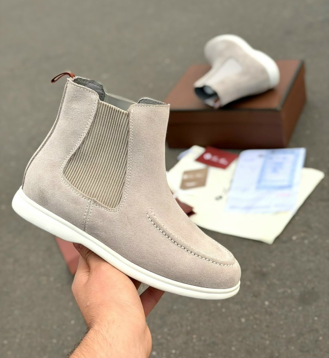 ботинки замшевые,loro piana ботинки,,мужские серые замшевые ботинки loro piana,замшевые ботинки мужские