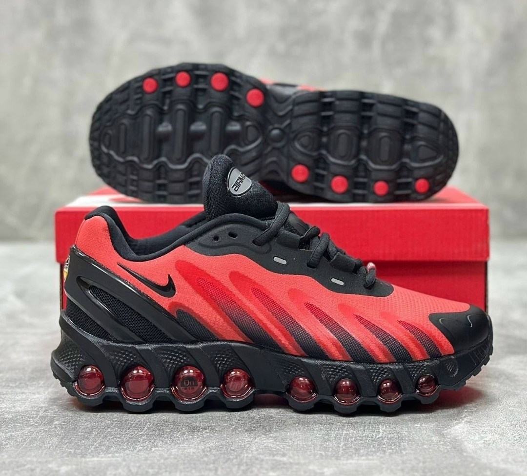 кроссовки nike air max dn8 gs 'black bright crimson',кроссовки nike air max dn,кроссовки,кроссовки мужской,красные кроссовки nike air max dn8 bred