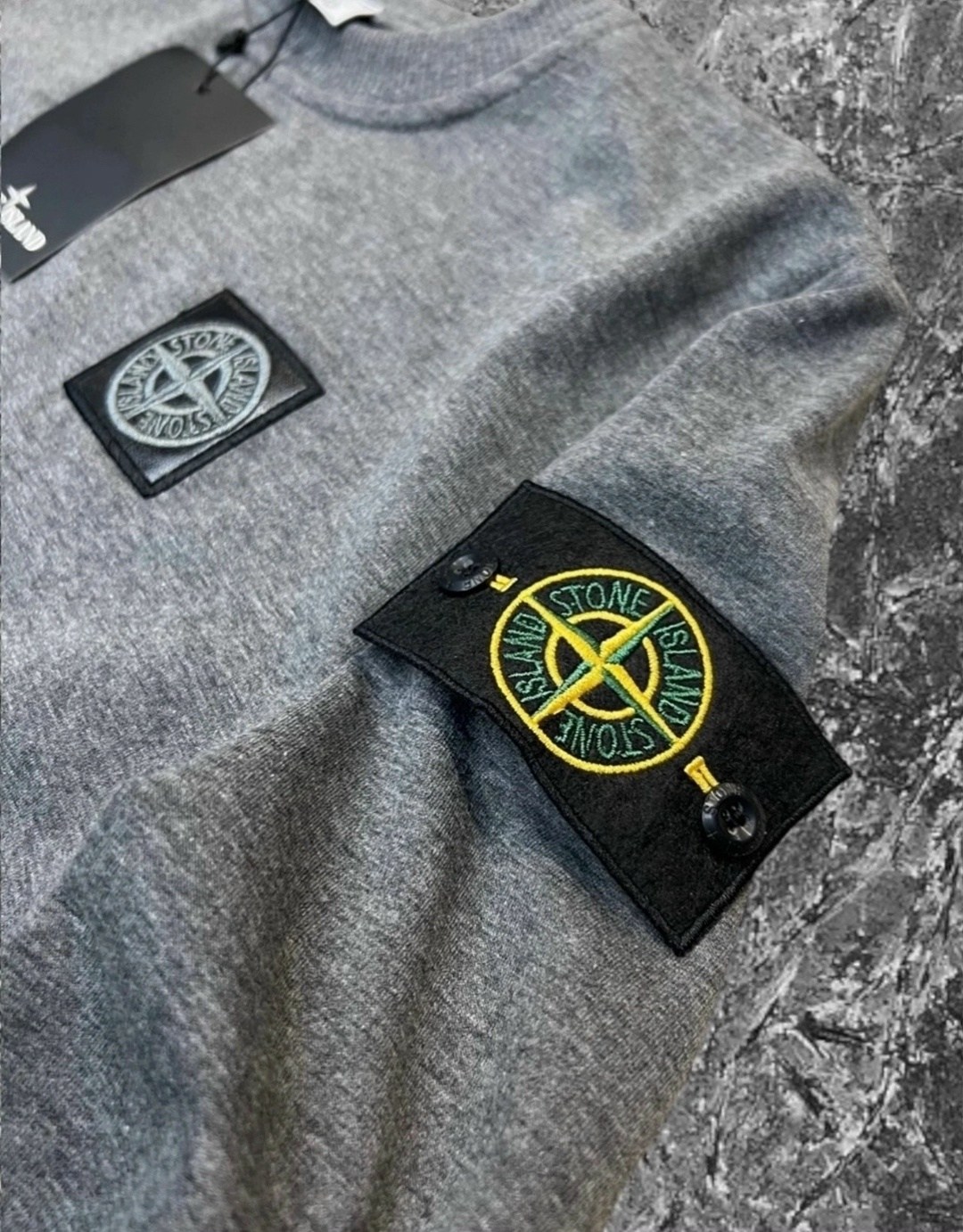 свитшот мужской stone island,свитшот stone island,свитшот мужской повседневный stone island серый xl,стон айленд кофта,свитшот мужской повседневный stone island цвет: серый размер: xl