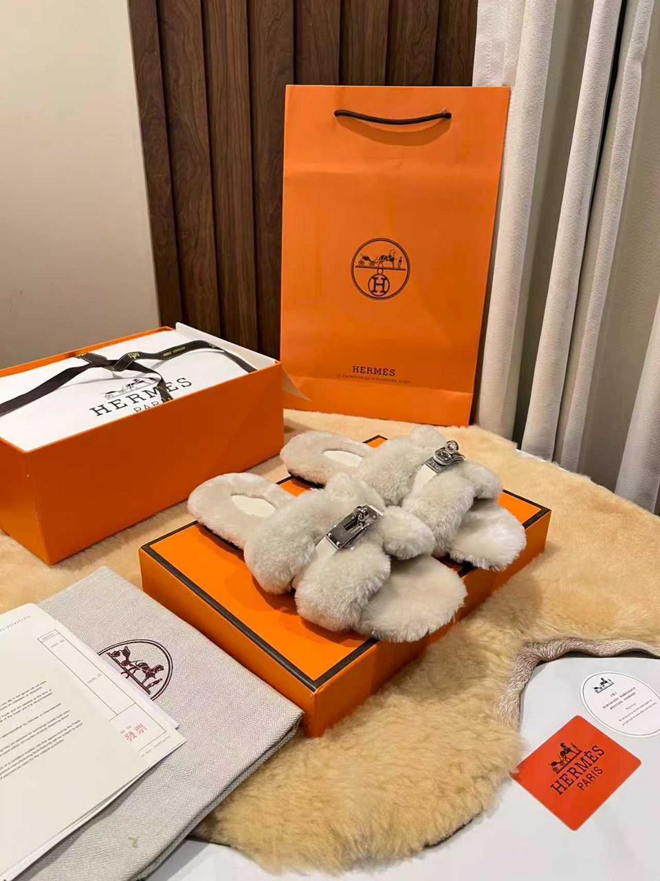 тапочки hermes,hermes шлепанцы,меховые шлепки hermes,тапочки hermes женские,меховые тапочки