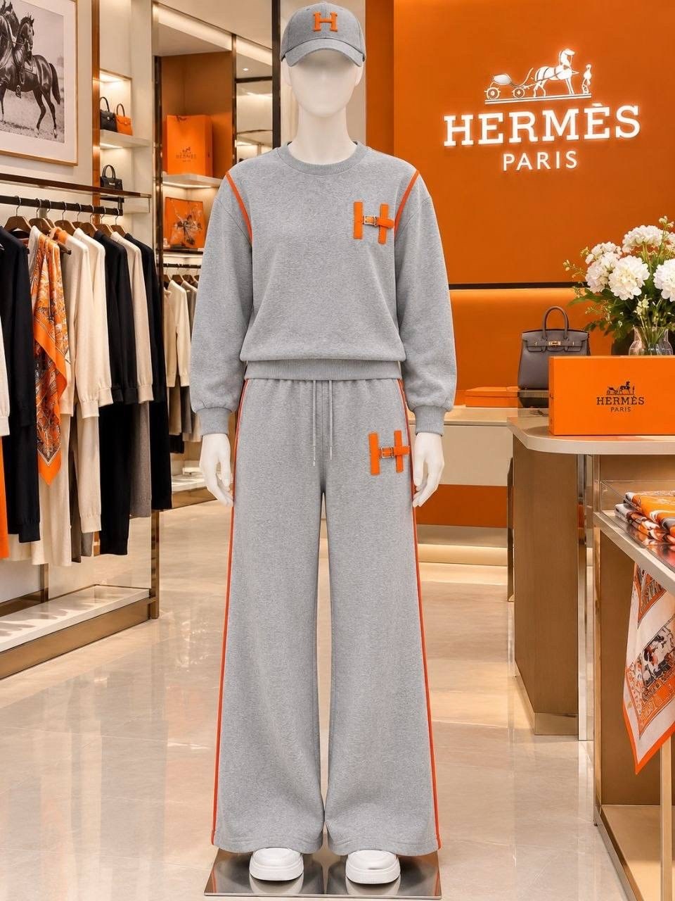 комплект одежды hermes,модные костюмы,трикотажные костюмы,стильные костюмы,костюм женский