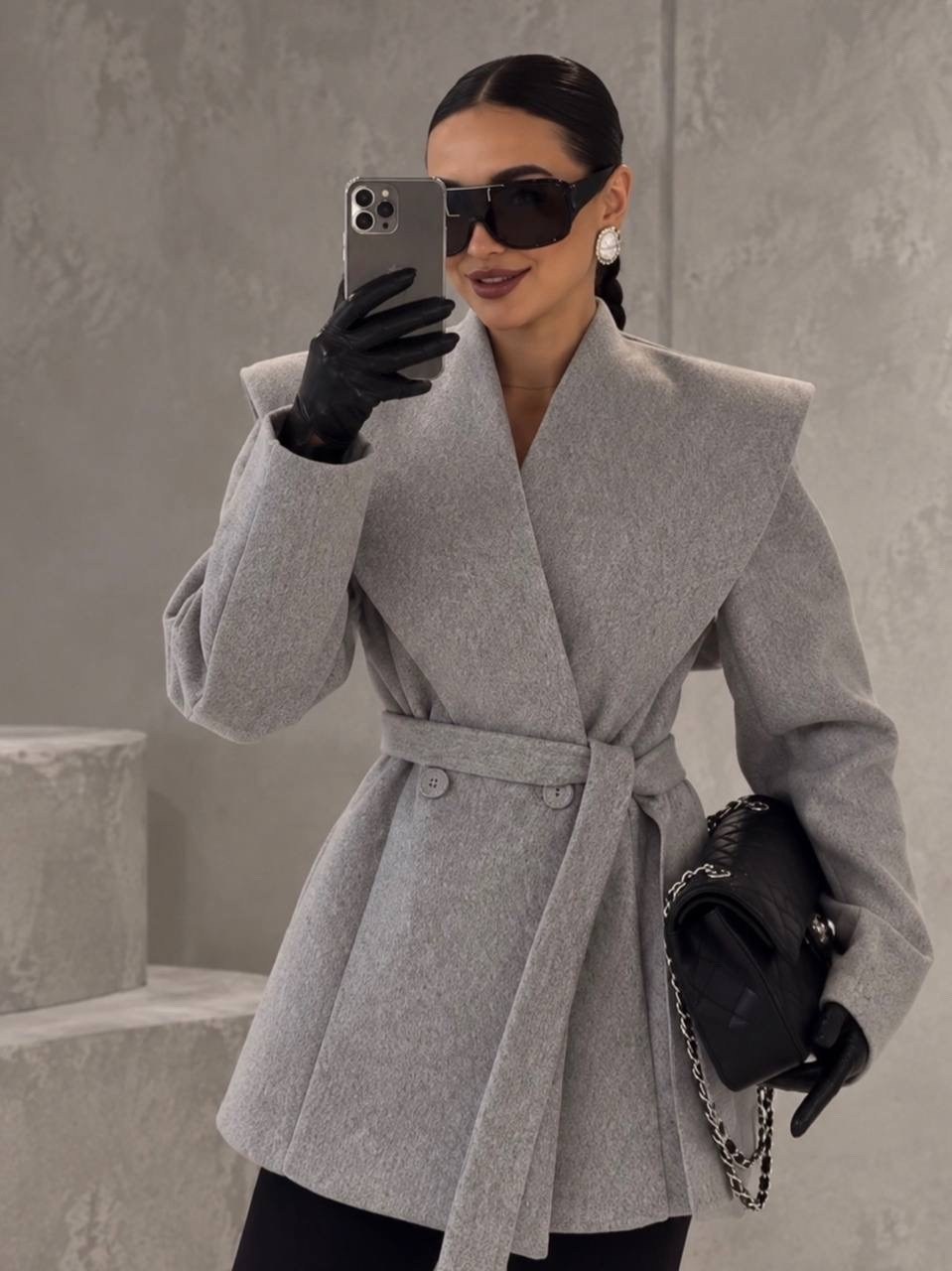 пальто женское electrastyle 67171 серое 42 ru,пальто женское,пальто beautiful free 7018 серый меланж,модное пальто,серое пальто