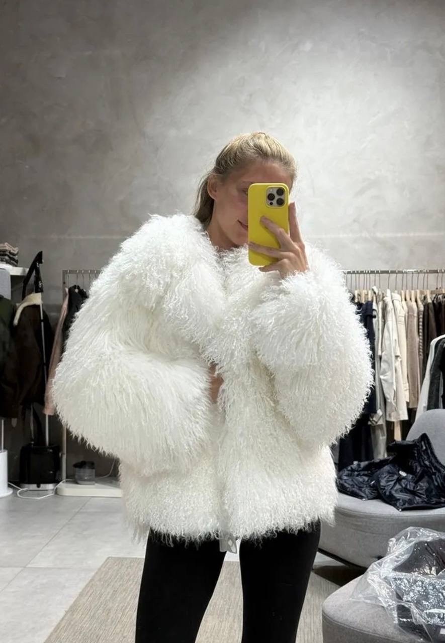 куртка из искусственного меха короткая,шуба искусственная,экошуба vesnaletto 4011 бежевый,шубка,куртка короткая из искусственного меха vesnaletto 4011
