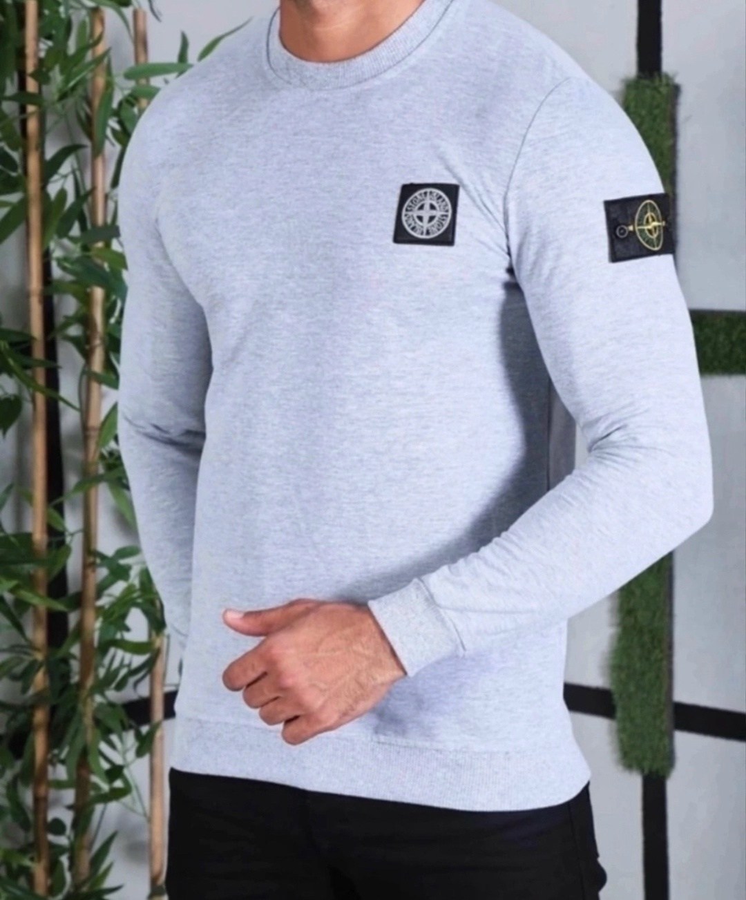 свитшот мужской stone island,свитшот stone island,свитшот мужской повседневный stone island серый xl,стон айленд кофта,свитшот мужской повседневный stone island цвет: серый размер: xl
