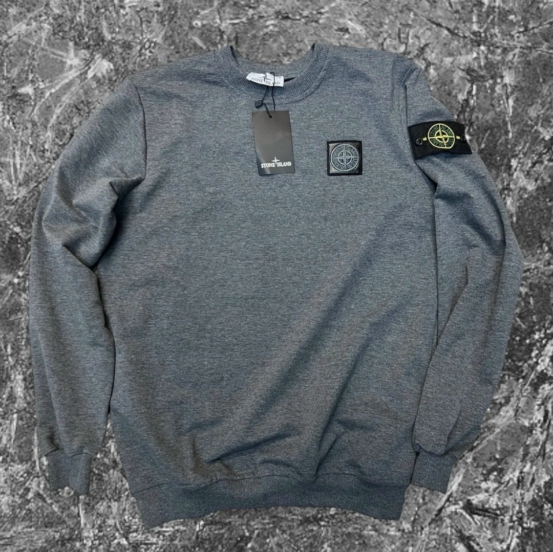 свитшот мужской stone island,свитшот stone island,свитшот мужской повседневный stone island серый xl,стон айленд кофта,свитшот мужской повседневный stone island цвет: серый размер: xl
