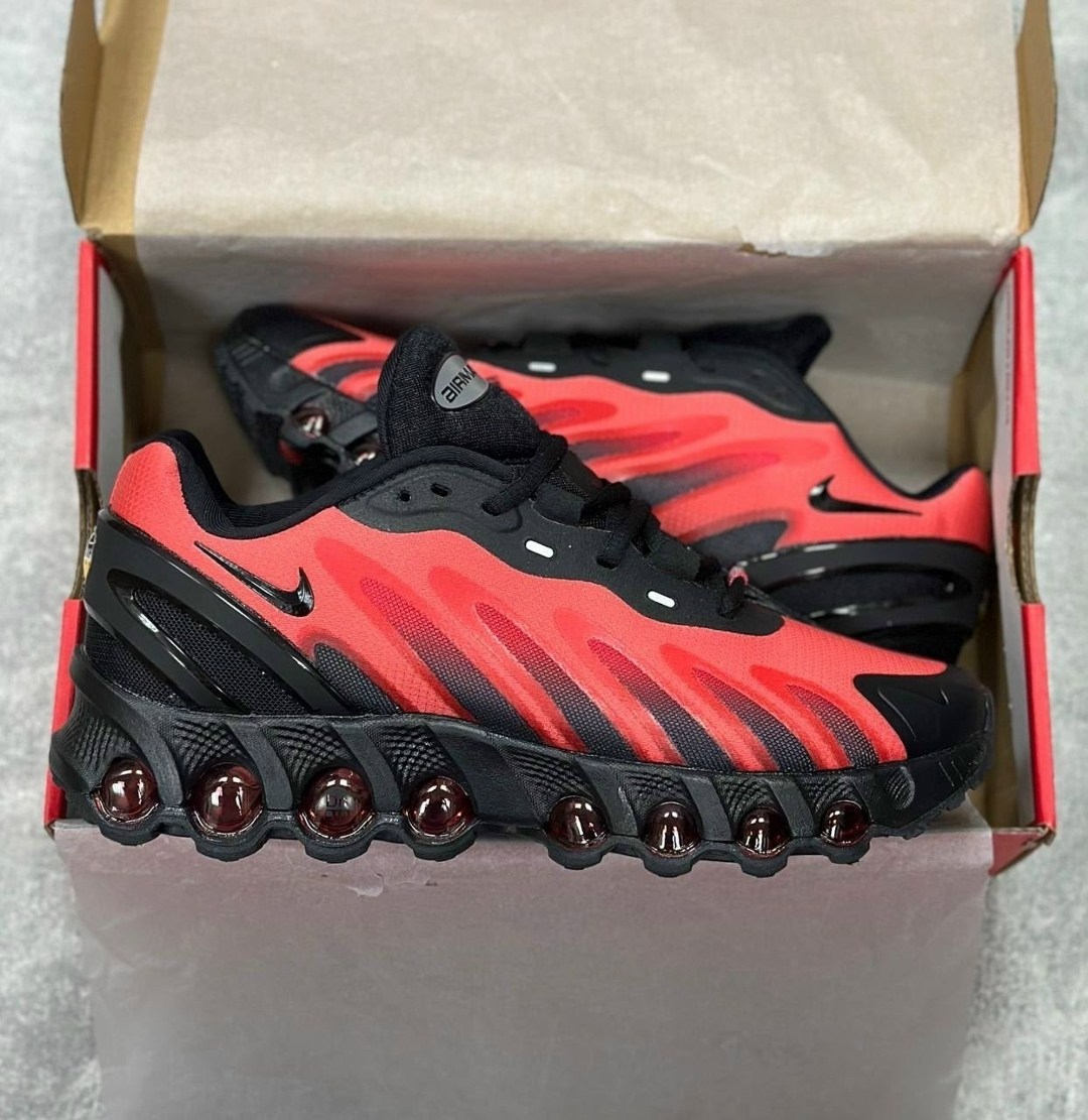 кроссовки nike air max dn8 gs 'black bright crimson',кроссовки nike air max dn,кроссовки,кроссовки мужской,красные кроссовки nike air max dn8 bred