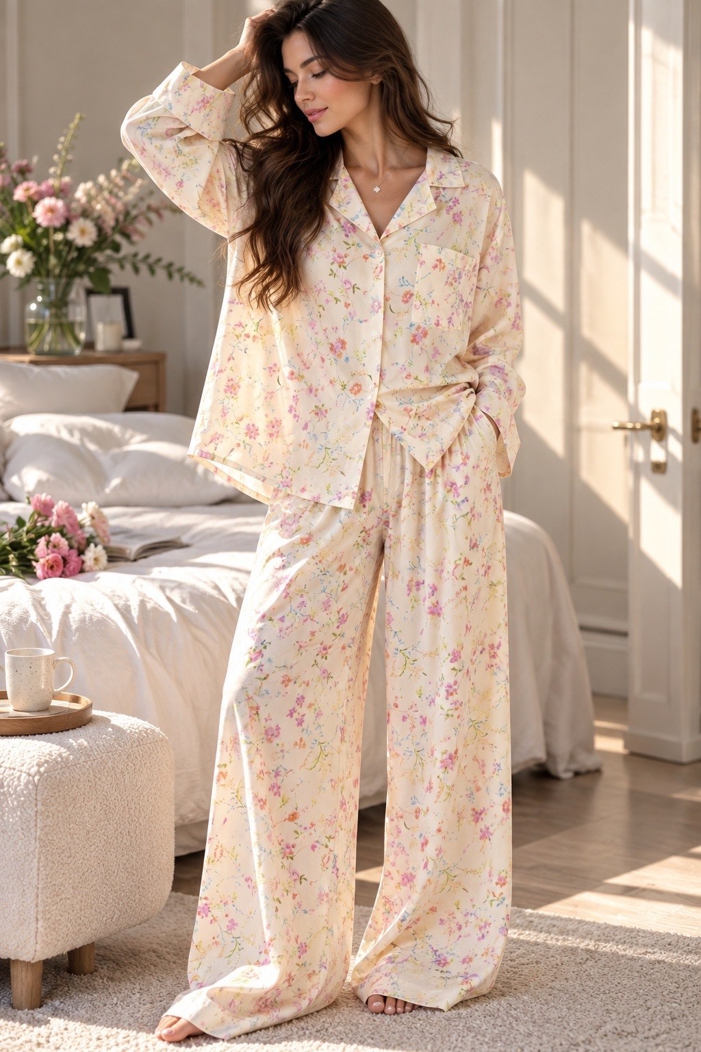 пижама mia-amore 4516 "charlotte",комплект пижама,пижамы женски,пижама женская с цветочным принтом,пижамы для женщин