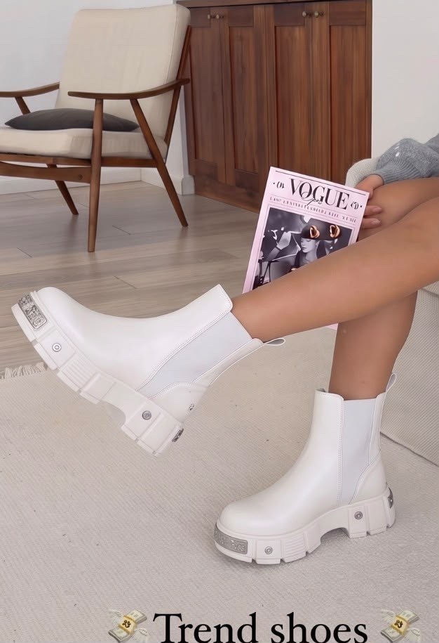 ,женские ботинки,ботинки balenciaga,ботинки,ботинки челси женские зимние белые