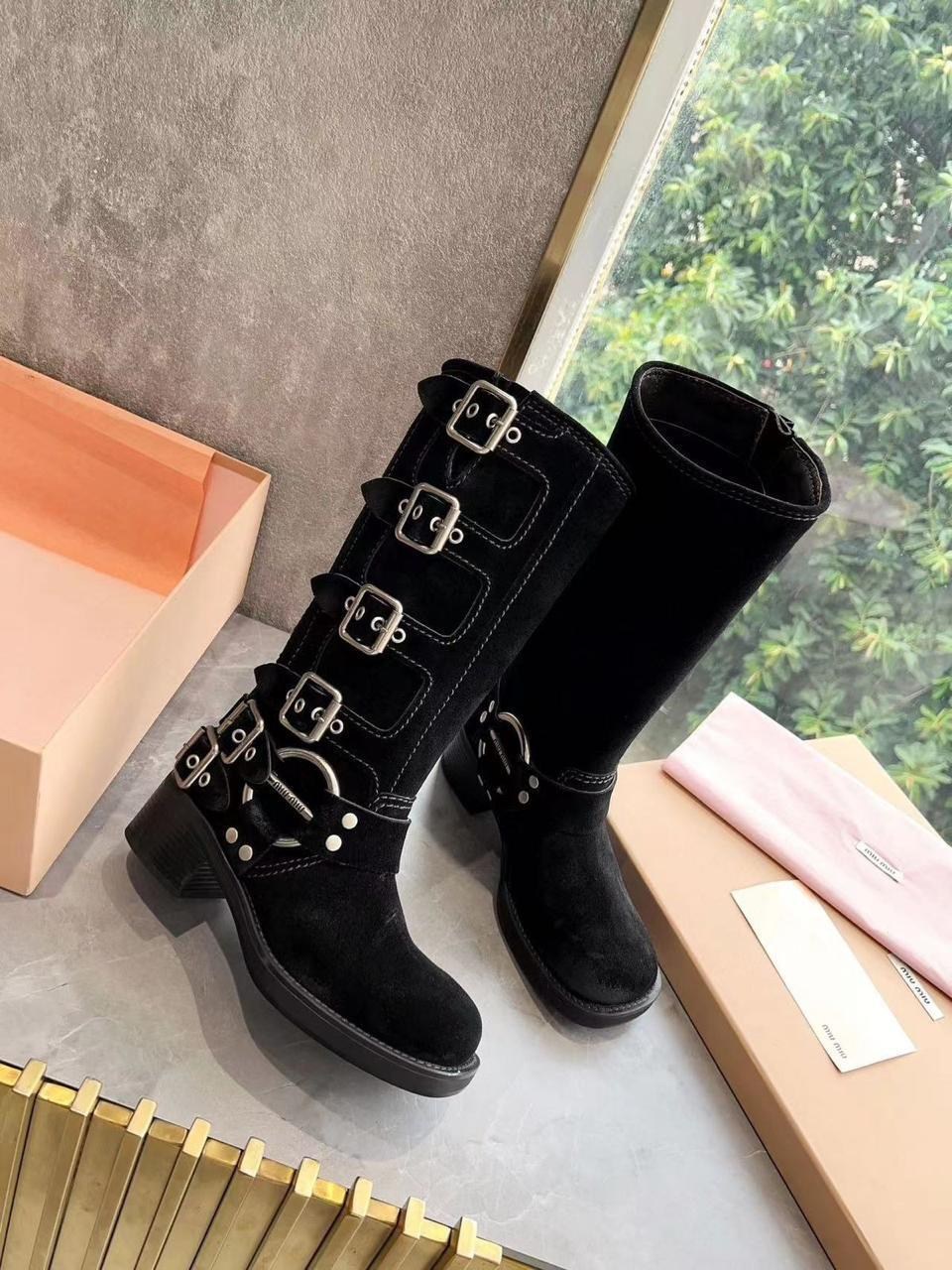miu miu сапоги,женские премиальные сапоги miu miu,сапоги miu miu premium,женские сапоги,сапоги женские натуральная замша