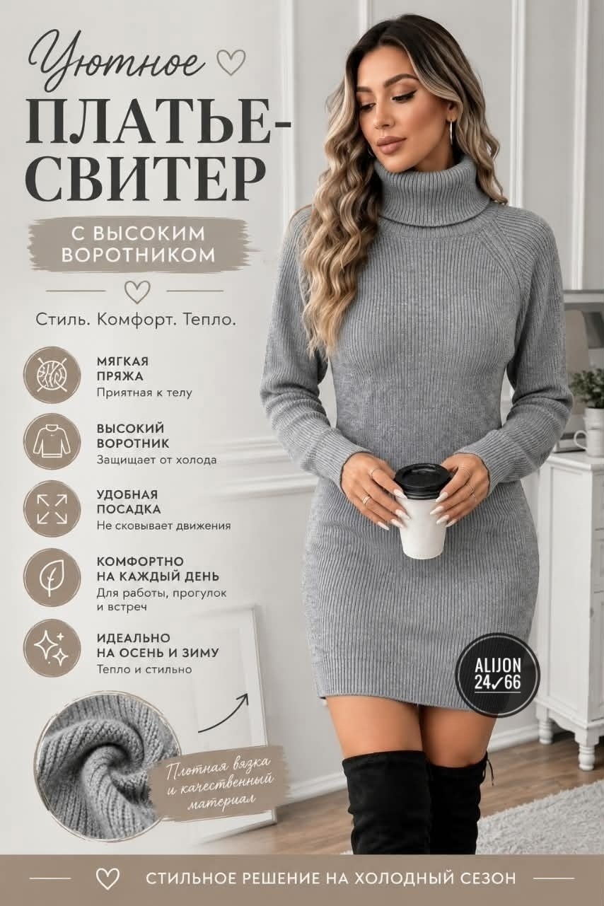 платье-свитер,бежевое текстурированное облегающее платье-свитер с воротником под горло,вязаное платье,теплое платье,шерстяное платье
