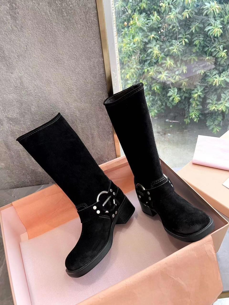 miu miu сапоги,женские премиальные сапоги miu miu,сапоги miu miu premium,женские сапоги,сапоги женские натуральная замша