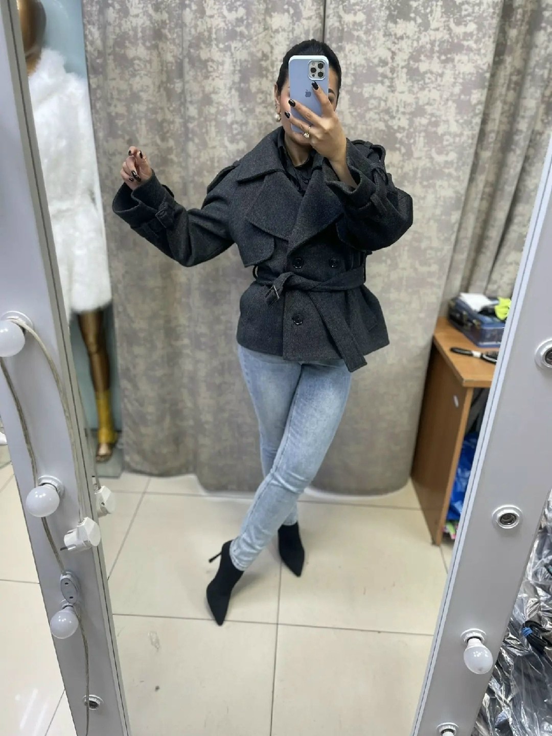 полупальто,пальто косуха,короткое пальто,куртка пальто,куртка косуха из пальтовой ткани женская