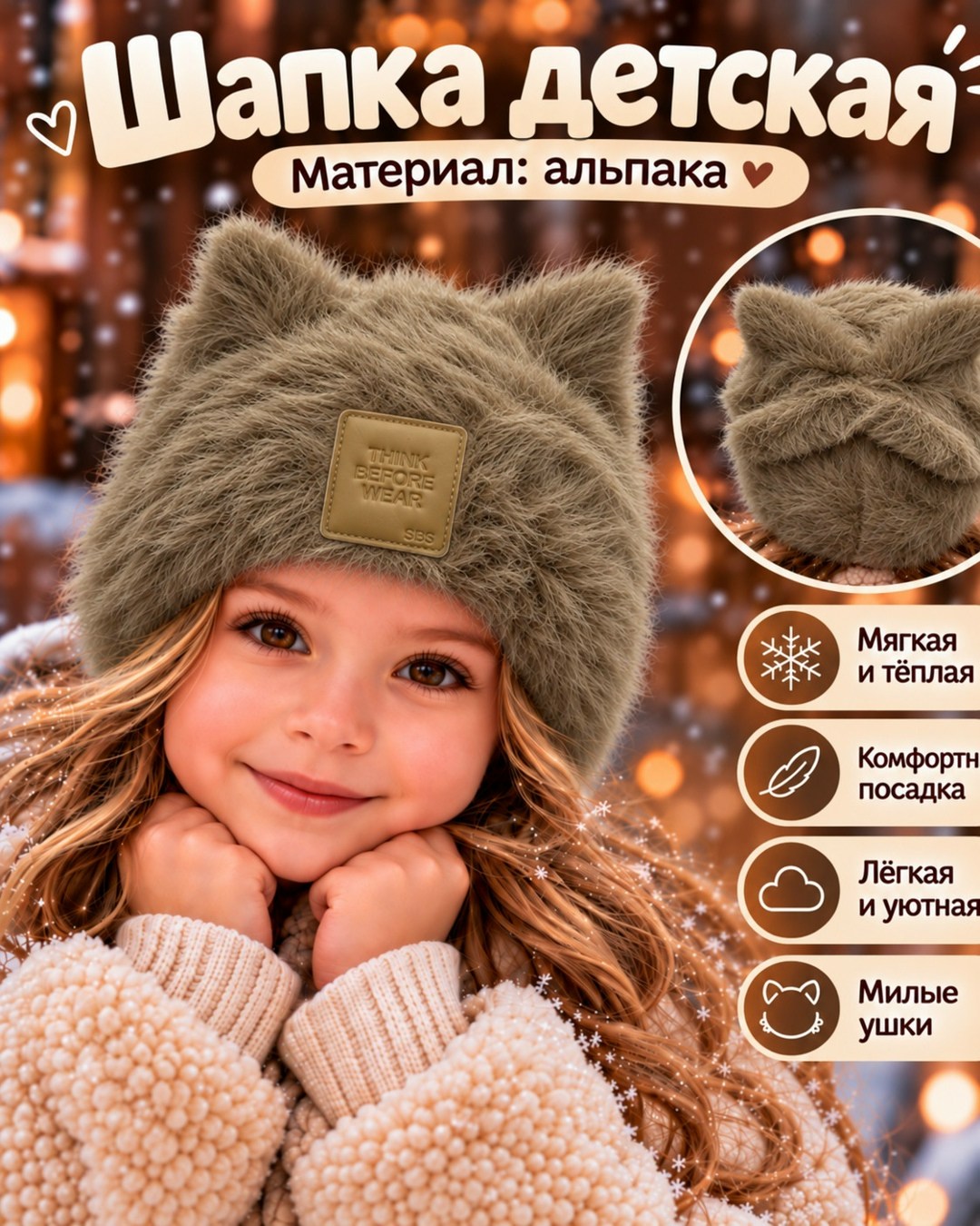 шапка для девочек теплая,детская шапочка,детская зимняя шапка,теплая шапка,детская шапка