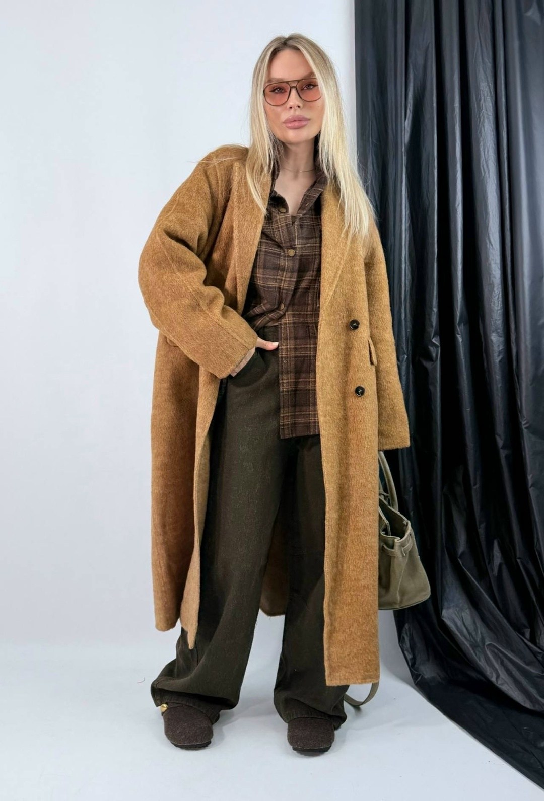 экошуба пальто тедди длинная cosmo brand,оверсайз пальто,пальто шерстяная,коричневое пальто,пальто шуба