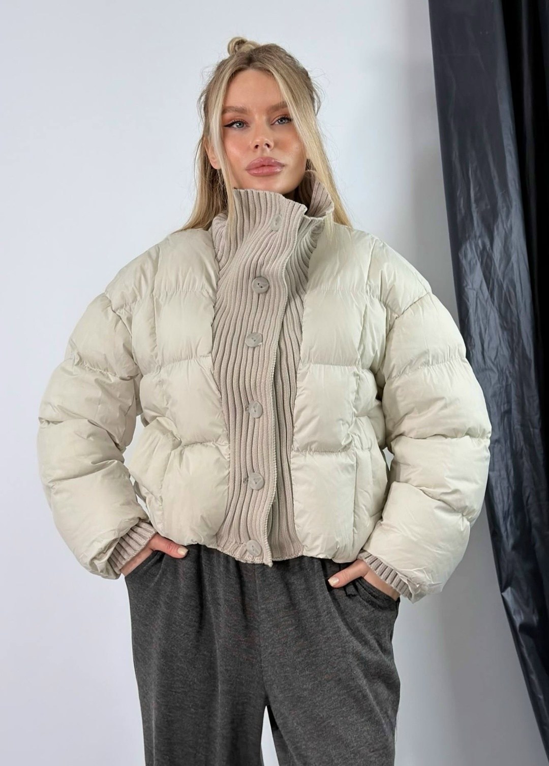 стильные куртки,куртка женская,двусторонний пуховик,куртка,укороченная куртка