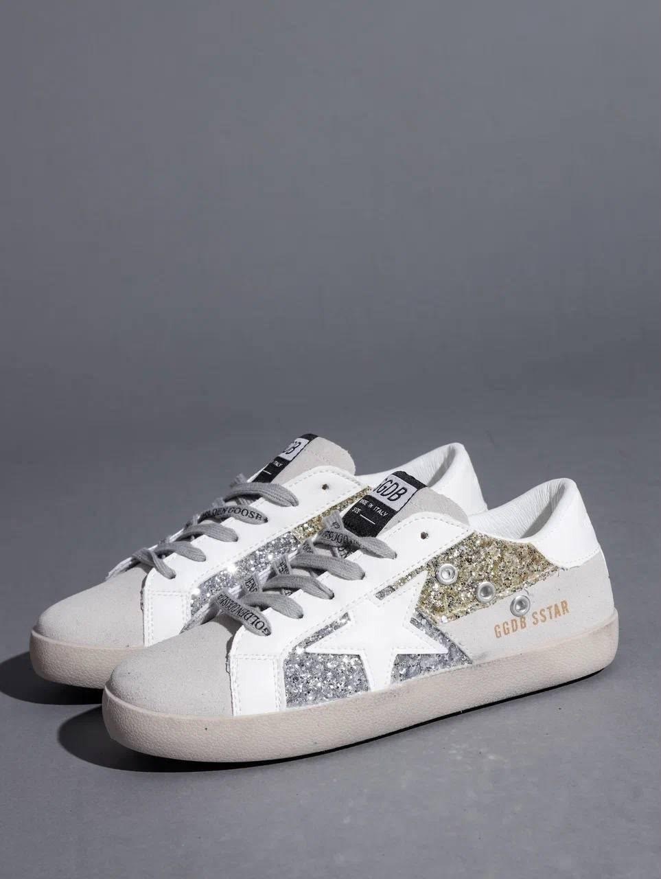 golden goose кеды super-star с кристаллами черный,женские кеды golden goose,кеды hi star с блестками golden goose черный,golden goose кеды блестящие,golden goose black glitter sneakers