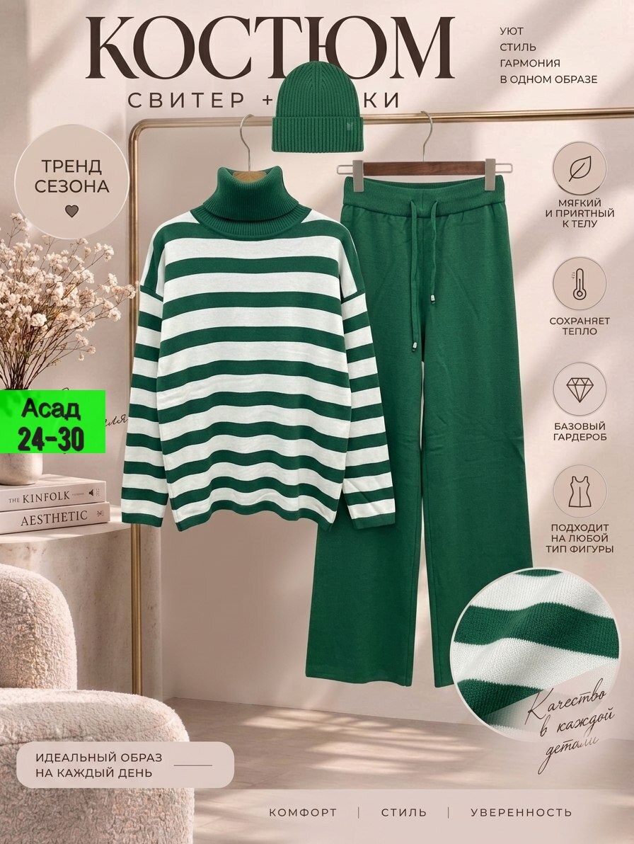 трикотажные костюмы,вязаные костюмы,стильные костюмы,женский трикотажный костюм,костюм с шапкой женский