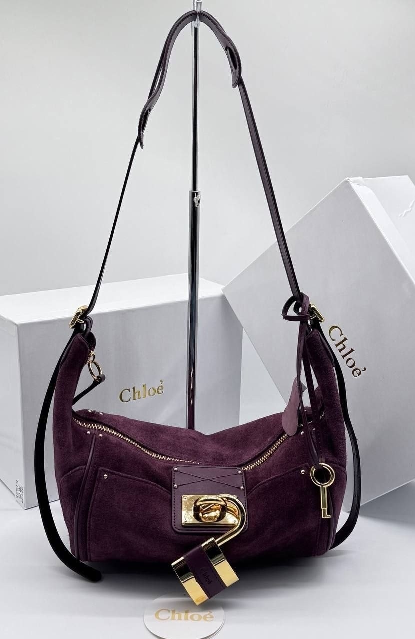 сумка chloe натуральная замша,замшевая сумка,женская замшевая сумка,сумка фиолетовая,сумка chloe