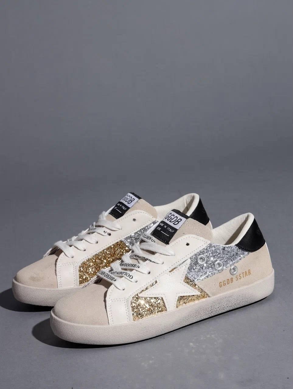 golden goose кеды super-star с кристаллами черный,женские кеды golden goose,кеды hi star с блестками golden goose черный,golden goose кеды блестящие,golden goose black glitter sneakers