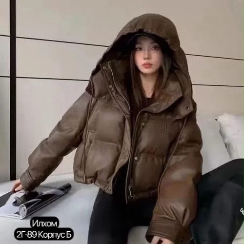 пуховик miu miu,куртка женская,куртка женская черная,женская куртка-пуховик из искусственной кожи,пуховик