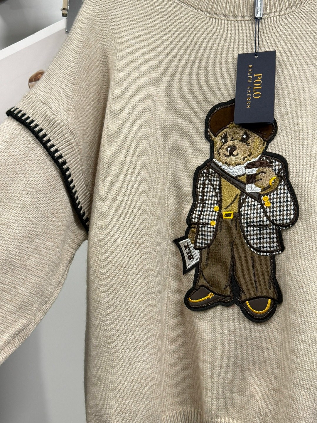 свитер с вышивкой,свитер ralph lauren,свитер с мишкой,свитер ralph lauren с мишками,свитер