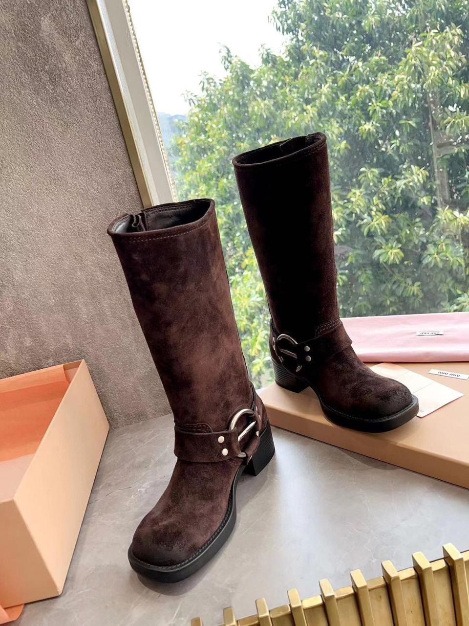 miu miu сапоги,женские премиальные сапоги miu miu,сапоги miu miu premium,женские сапоги,сапоги женские натуральная замша