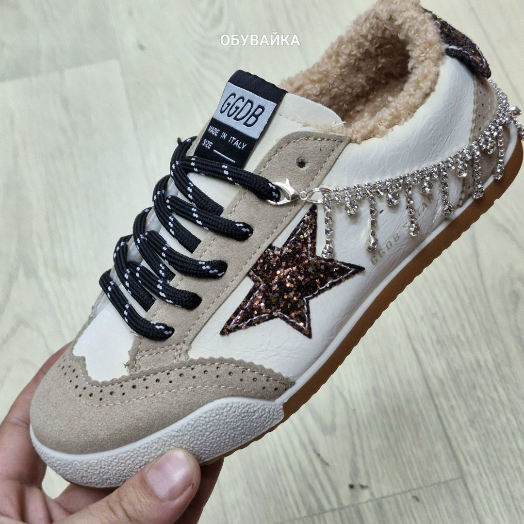,кеды golden goose,кеды зимние с натуральным мехом golden goose premium shoes,кроссовки со звездами,кроссовки golden goose